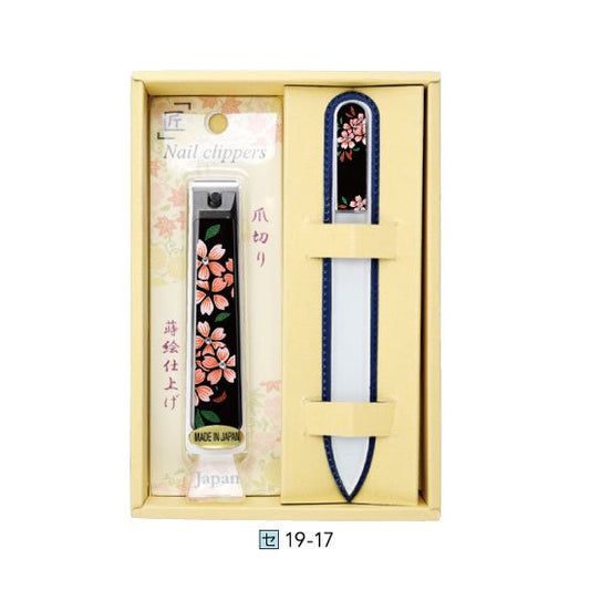 19-17 蒔絵爪切り・爪ヤスリセット 桜