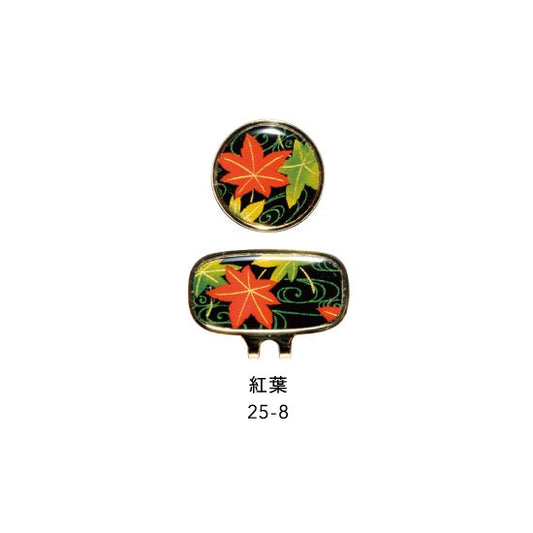 25-8 蒔絵ゴルフマーカー・紅葉