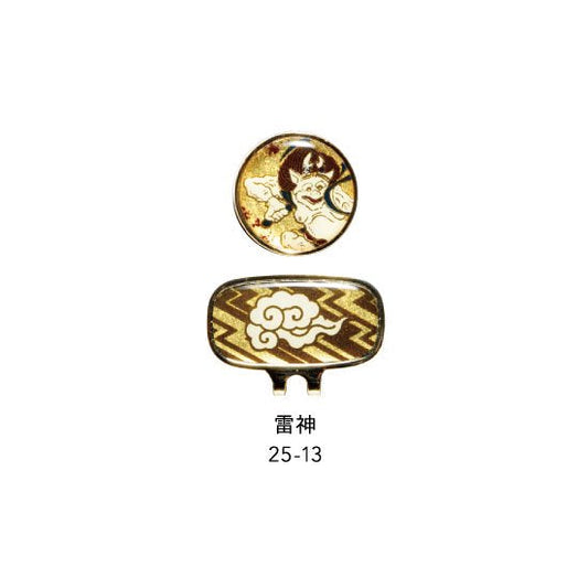 25-13 蒔絵ゴルフマーカー・雷神