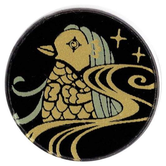 蒔絵マスクチャーム「WAKUPITA(わくぴた）」 単品 アマビエ(黒)