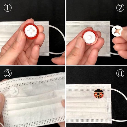 蒔絵マスクチャーム「WAKUPITA(わくぴた）」 単品 アマビエ(黒)