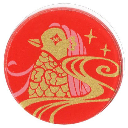 蒔絵マスクチャーム「WAKUPITA(わくぴた）」 単品 アマビエ(赤)