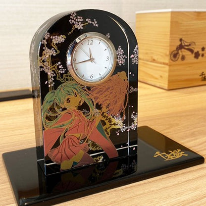 千本桜×蒔絵ガラス置時計 ※お届けは2023年3月上旬予定