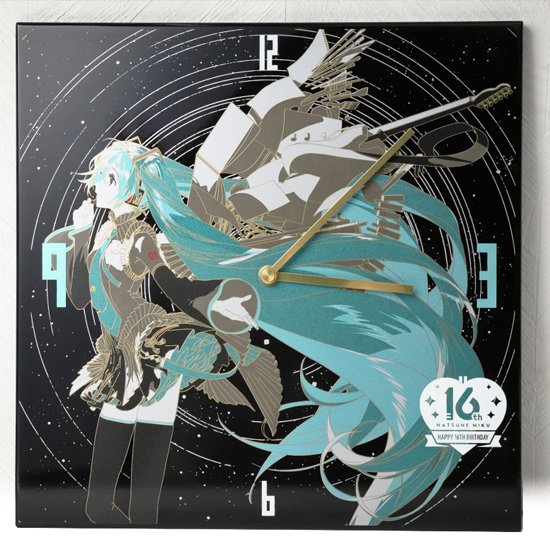 初音ミク Happy 16th Birthday　蒔絵掛け時計-MAKIE WALL CLOCK-